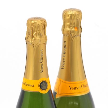  Veuve Clicquot ヴーヴクリコ BRUT ブリュット＋ポンサルダン ブリュット イエローラベル2本セット 未開栓