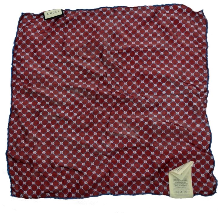 GUCCI グッチ ハンカチ GGロゴ シルク ボルドー - 中古ファッション