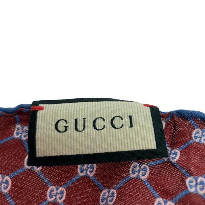 GUCCI グッチ ハンカチ GGロゴ シルク ボルドー - 中古ファッション