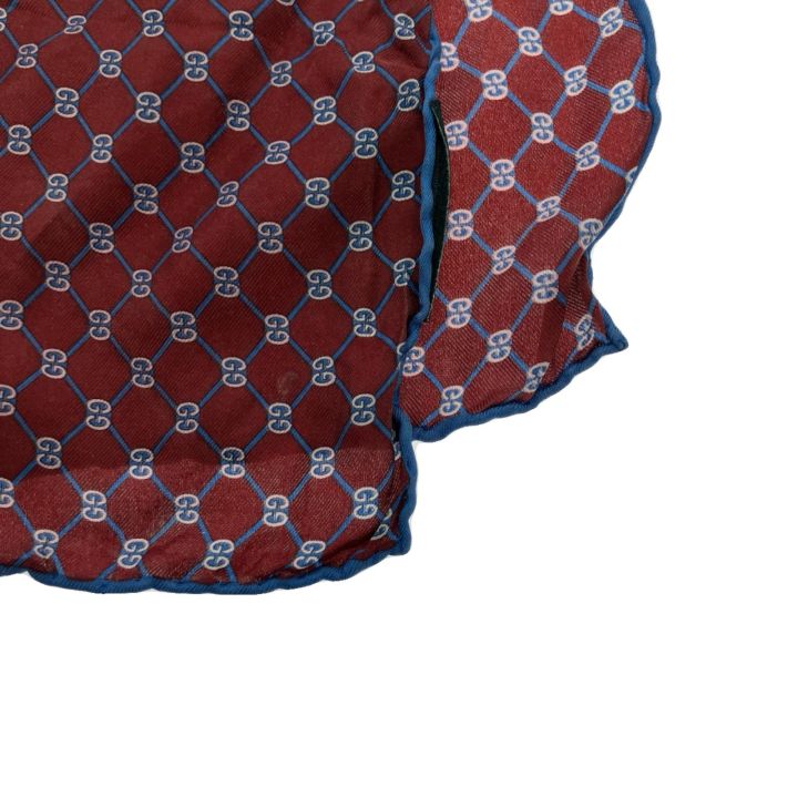 GUCCI グッチ ハンカチ GGロゴ シルク ボルドー - 中古ファッション