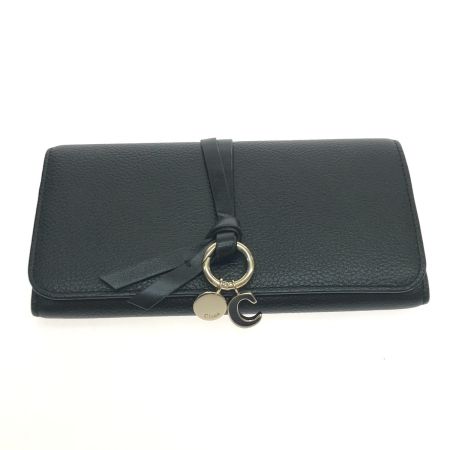  Chloe クロエ 長財布 ロゴプレート ブラック