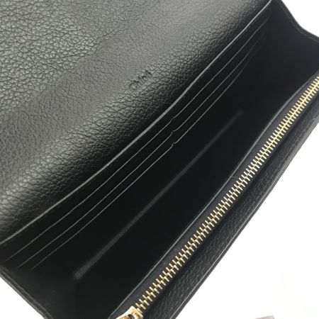  Chloe クロエ 長財布 ロゴプレート ブラック