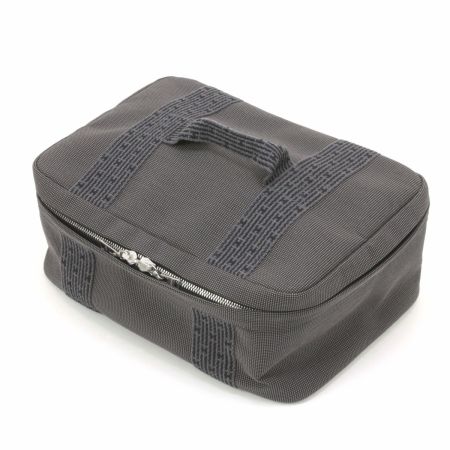  HERMES エルメス エールライン バニティバッグ グレー