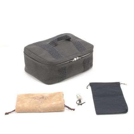  HERMES エルメス エールライン バニティバッグ グレー