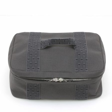  HERMES エルメス エールライン バニティバッグ グレー