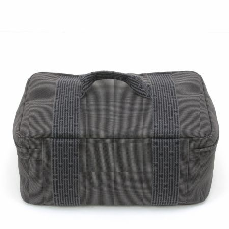  HERMES エルメス エールライン バニティバッグ グレー