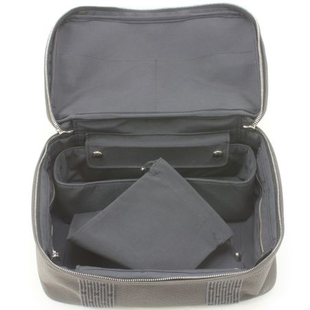  HERMES エルメス エールライン バニティバッグ グレー