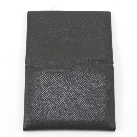  HERMES エルメス ヴォーエプソン カルヴィデュオ 名刺入れ U FM010 PM グレー