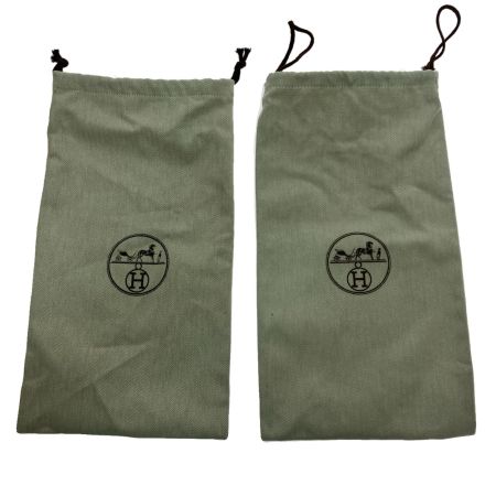  HERMES エルメス レザースニーカー 24～24.5cm 232109Z ブラック