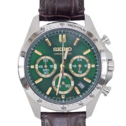 $$ SEIKO セイコー クロノグラフ メンズクォーツ腕時計 8T63-00D0 Bランク