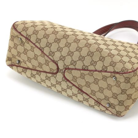  GUCCI グッチ ハンドバッグ 113017 ブラウン×レッド