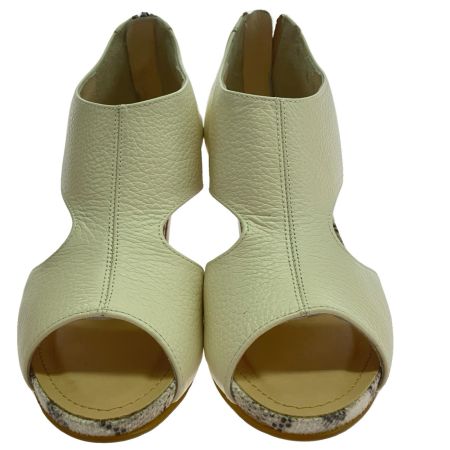  REGAL リーガル ホワイトレザーオープントゥサンダル 23.5cm アイボリー