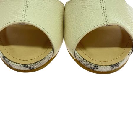  REGAL リーガル ホワイトレザーオープントゥサンダル 23.5cm アイボリー