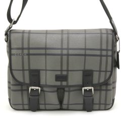 $$ COACH コーチ ショルダーバッグ メッセンジャーバッグ F70460 ブラック×グレー Cランク