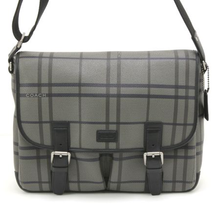  COACH コーチ ショルダーバッグ メッセンジャーバッグ F70460 ブラック×グレー
