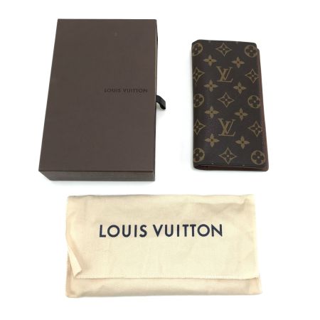  LOUIS VUITTON ルイヴィトン 2つ折り財布 モノグラム ポルトフォイユ・ブラザ TE.イニシャル刻印有 M66540