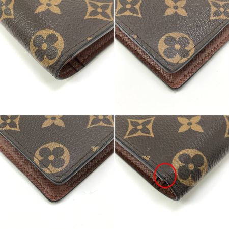  LOUIS VUITTON ルイヴィトン 2つ折り財布 モノグラム ポルトフォイユ・ブラザ TE.イニシャル刻印有 M66540
