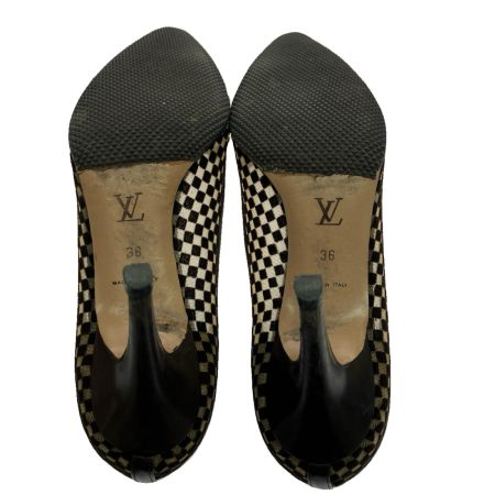  LOUIS VUITTON ルイヴィトン パンプス ダミエメッシュ 36 23.0cm ブラウン