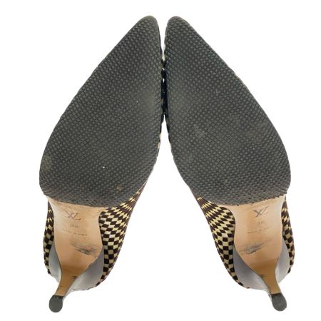  LOUIS VUITTON ルイヴィトン パンプス ダミエメッシュ 36 23.0cm ブラウン