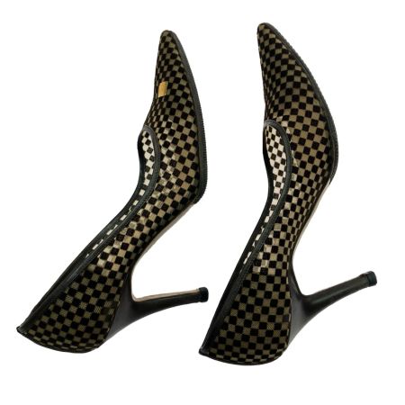  LOUIS VUITTON ルイヴィトン パンプス ダミエメッシュ 36 23.0cm ブラウン