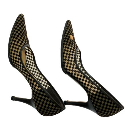  LOUIS VUITTON ルイヴィトン パンプス ダミエメッシュ 36 23.0cm ブラウン