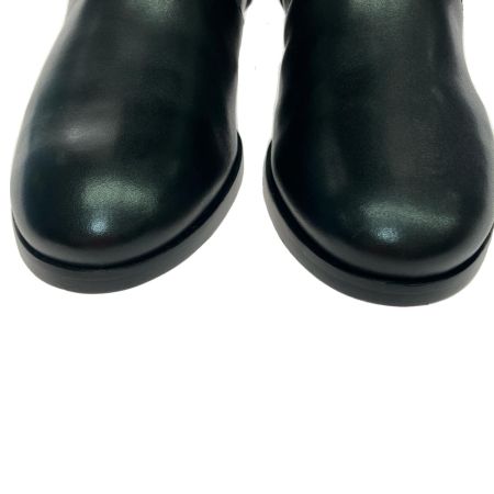  TORY BURCH トリーバーチ カウレザー ローヒール ロングブーツ  24.5cm 40343 ブラック