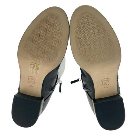  TORY BURCH トリーバーチ カウレザー ローヒール ロングブーツ  24.5cm 40343 ブラック