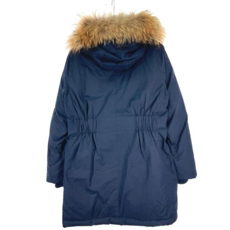  TORY BURCH トリーバーチ リアルファー付き ロングダウンコート ネイビー