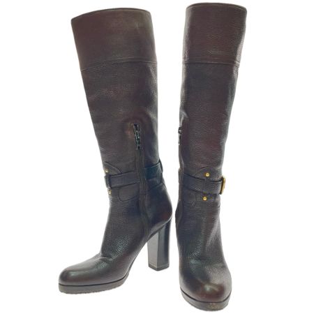  PRADA プラダ ロングブーツ　ダークブラウン 22cm
