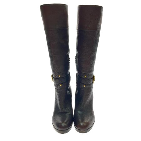  PRADA プラダ ロングブーツ　ダークブラウン 22cm