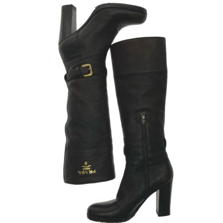  PRADA プラダ ロングブーツ　ダークブラウン 22cm