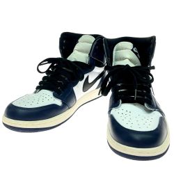 $$ NIKE ナイキ AIR JORDAN1 RETRO HI OG 27.5cm DZ5485-401 ホワイト×ネイビー Bランク