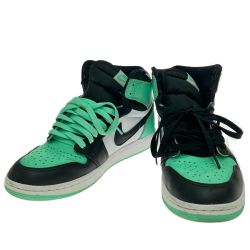 $$ NIKE ナイキ AIR JORDAN 1 HI OG 27cm DZ5485-130 黄緑×ホワイト×ブラック Bランク