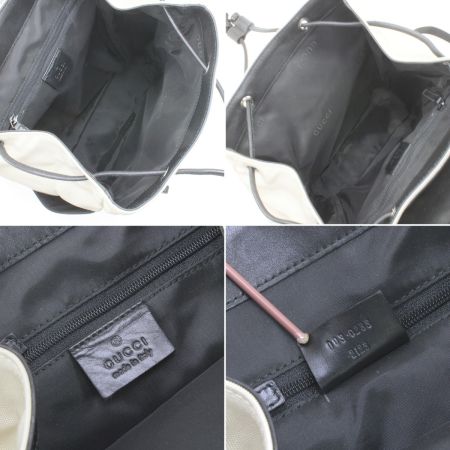  GUCCI グッチ リュック 003-0023 ブラック＊アイボリー