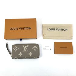 $$ LOUIS VUITTON ルイヴィトン 長財布 モノグラム・アンプラント ジッピー・ウォレット M69794 ベージュ Bランク