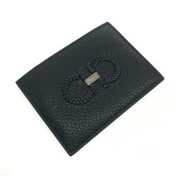 $$ Ferragamo フェラガモ カードケース ブラック Bランク