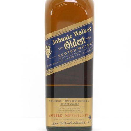  Johnnie Walker ジョニーウォーカー スコッチウイスキー ブルーラベル Oldest ボトルナンバー付 750ml 43度 未開栓
