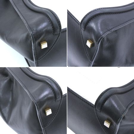  CELINE セリーヌ ラゲージバッグ ミニショッパー ハンドバッグ ブラック×ホワイト