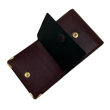  Cartier カルティエ ルティエ マストライン レザー コインケース ボルドー
