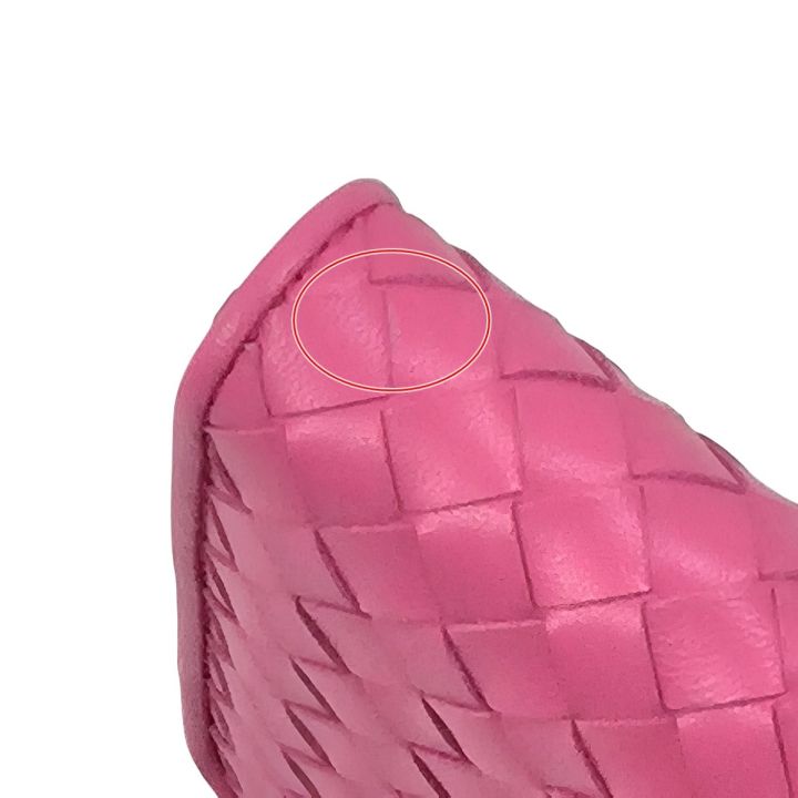 【箱あり・袋あり】BOTTEGA VENETA ピンク 編み込み長財布 箱あり・袋あり】BOTTEGA VENETA ピンク 編み込み長財布 箱あり・袋