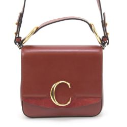 $$ Chloe クロエ 2WAYショルダーバッグ 02205765-1 ボルドー Bランク