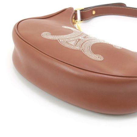  CELINE セリーヌ トリオンフアヴァミディアム セミショルダーバッグ ブラウン