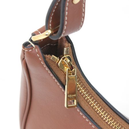  CELINE セリーヌ トリオンフアヴァミディアム セミショルダーバッグ ブラウン
