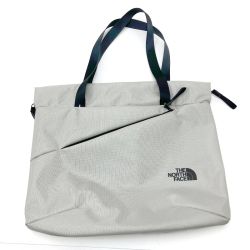 $$ THE NORTH FACE ザノースフェイス トートバッグ NM82507 ライトグレー Aランク
