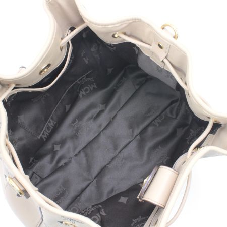  MCM エムシーエム ヴィセトスコーテッドキャンバス 巾着型 2WAYショルダーバッグ ベージュ