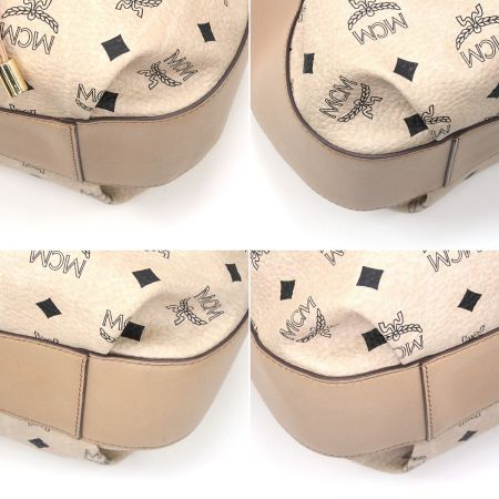  MCM エムシーエム ヴィセトスコーテッドキャンバス 巾着型 2WAYショルダーバッグ ベージュ