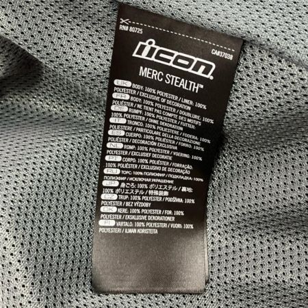  ICON アイコン ライダースジャケット Lサイズ RN80725 ブラック