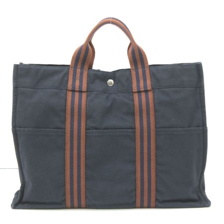  HERMES エルメス フールトゥMM トートバッグ ネイビー