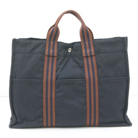  HERMES エルメス フールトゥMM トートバッグ ネイビー