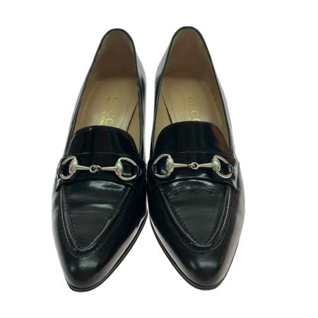  GUCCI グッチ パンプス ローファー ホースビット レザー 23.5cm  ブラック